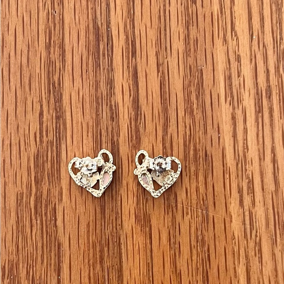 Harley-Davidson Gold Heart Earrings - Picture 2 of 2